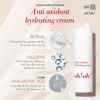 Serum Dạng Kem 2in1 Dưỡng Sáng, Cấp Ẩm Và Ngừa Lão Hóa oh!oh! Antiox Two in One Serum & Cream