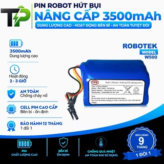 PIN ROBOT HÚT BỤI ROBOTEK W500 NÂNG CẤP CHÍNH HÃNG LG BẢO  HÀNH 9 THÁNG