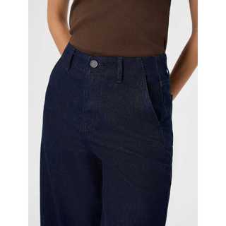 Quần Jeans Nữ Wide Leg Liền Cạp Phối Chun Co Giãn Nhẹ, Mềm Mại WCJE26A016