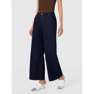 Quần Jeans Nữ Wide Leg Liền Cạp Phối Chun Co Giãn Nhẹ, Mềm Mại WCJE26A016
