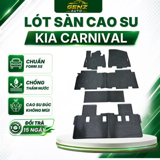THẢM LÓT SÀN CAO SU xe Kia Carnival 2022-NAY không mùi, cao cấp - 3 hàng ghế cao cấp