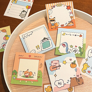 Little Stationery | Giấy Note Ghi Chú Kawaii Hoạt Hình Dễ Thương 80 Tờ | Sticky Note Memo Pad