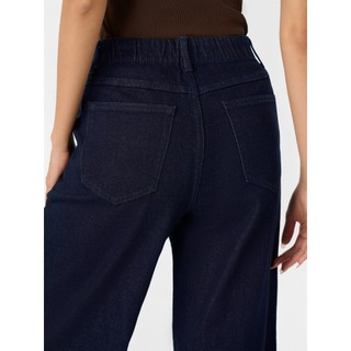 Quần Jeans Nữ Wide Leg Liền Cạp Phối Chun Co Giãn Nhẹ, Mềm Mại WCJE26A016