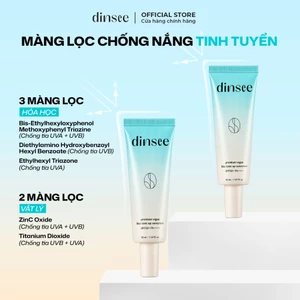 DINSEE KEM CHỐNG NẮNG THUẦN CHAY NÂNG TONE & TRIỆT SẮC Premium Vegan Blue Tone Up Sunscreen SPF50+PA++++ (50ml) LIVE