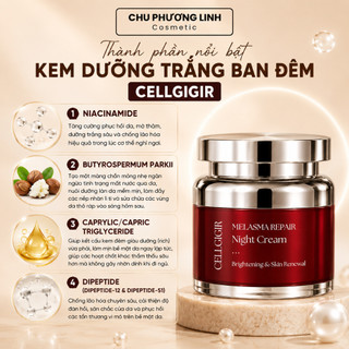 Combo Dưỡng Trắng Ngày Đêm CELLGIGIR CB0362 – Kem Dưỡng Nâng Tông Ban Ngày, Phục Hồi Ban Đêm, Dưỡng Trắng Da Cả Ngày