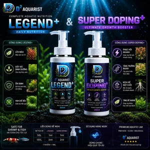 Phân Nước Tổng Hợp D2 Aquarist Legend+. Super Doping+. Đầy đủ dinh dưỡng cho cây thủy sinh