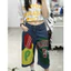 Quần jeans suông hoạt hình Triệu Lộ Tư