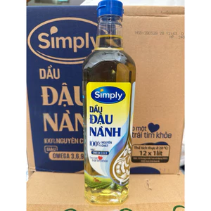 Dầu Đậu Nành Simply Nguyên Chất 1L