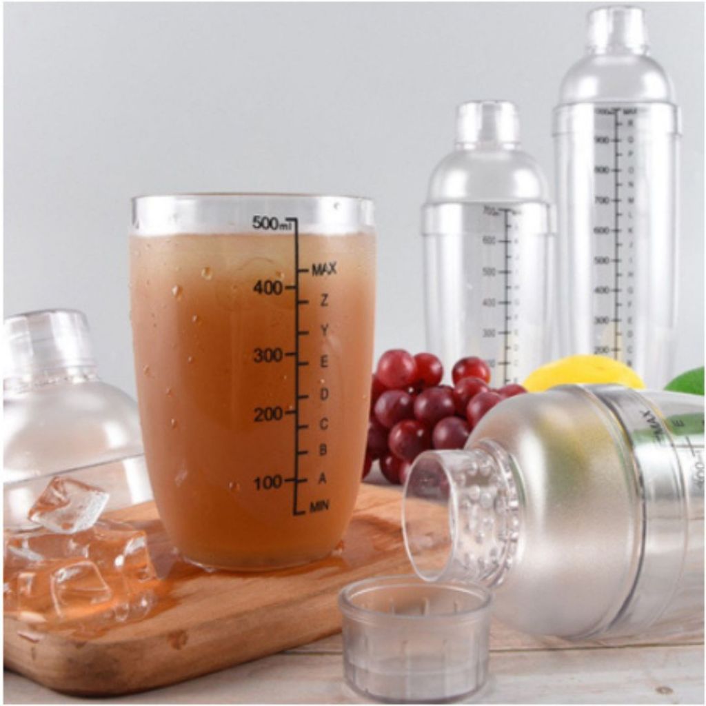 Bình Lắc Pha Chế ALOHOME – Bình Shaker Pha Đồ Uống Có Vạch Chia, Dụng Cụ Pha Chế