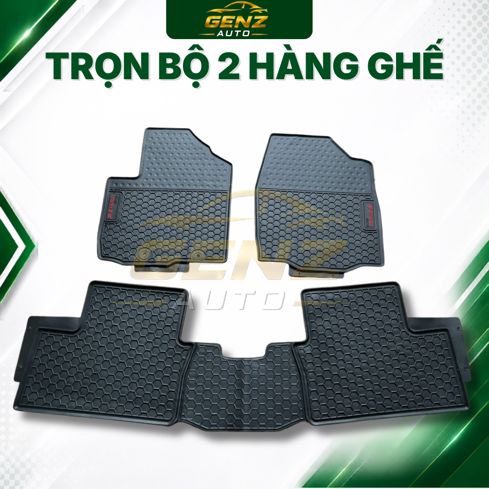 THẢM LÓT SÀN CAO SU xe Toyota Raize 2020 -> 2021, 2022 -> nay cao su đúc không mùi, dễ vệ sinh - Mẫu NISSIN chữ xám