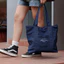 Túi Tote vải Denim túi vải đeo vai dung tích lớn đựng đồ đa năng tiện lợi