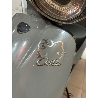 nhãn dán Hello Kitty 3D cho máy tính, tai nghe, xe điện, ô tô, tem ép nhũ cao cấp chống nước, nhận in theo yêu cầu
