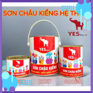 {Lon 2,7kg} Sơn Chậu Kiểng 1K Yes Paint Nhiều màu sắc, Độ bóng cao, Bền màu