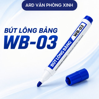 Hộp 10 bút lông viết bảng Thiên Long wb-03 mực xanh đỏ đen ngòi 2.5mm dễ xóa dùng văn phòng trường học