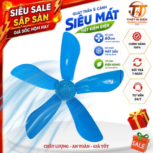 Quạt treo mùng 5 cánh 60cm siêu mát, quạt treo màn gió mạnh cho phòng trọ