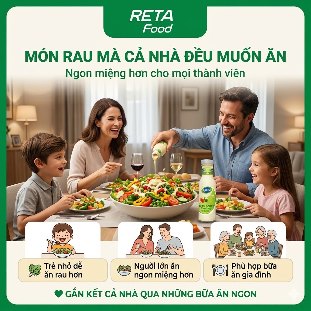Sốt Trộn Salad Cream Remia 250ml - Xốt Trộn Salad Chua Nhẹ Béo Mịn - Phù hợp cho cả gia đình -Sốt Nhập Khẩu Hà Lan