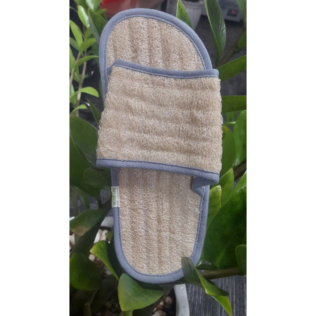 Dép Xơ Mướp 100% Tự Nhiên Size 36-40 Thấm Hút Mồ Hôi Thoáng Khí Massage Chân Êm Ái Đi Trong Nhà