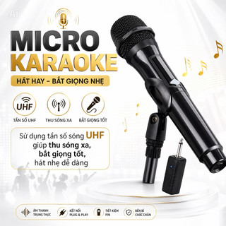 Micro DM200S Sài Pin Sạc 3.7v, Hút Giọng Tốt, Hát Nhẹ, Giảm Hú Hiệu Quả, Chuyên Dùng Cho Karaoke Gia Đình, Sân Khấu.....