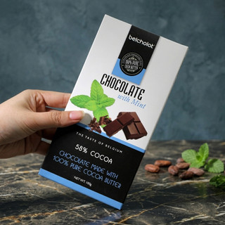 Socola Thanh Bạc Hà 58% Cacao Belcholat Mint Chocolate Quà Tặng Cao Cấp Ít Ngọt