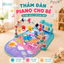 Thảm Nhạc Cho Bé 9BABY - Thảm Đàn Piano Hình Voi Xanh Đáng Yêu Có Nhạc Và Đèn