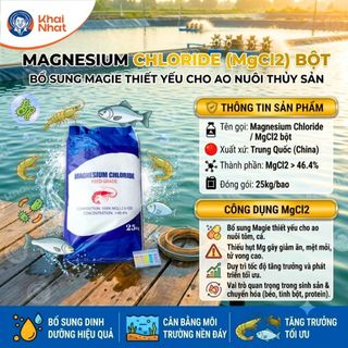Khoáng MgCl2 bột (25kg/bao) - Magnesium Chloride - bổ sung Mg giúp tôm khỏe mạnh