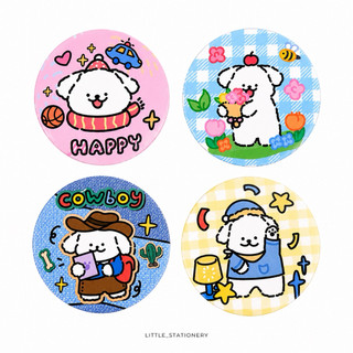 Little Stationery | Huy Hiệu Cài Áo Puppy Hoạt Hình Dễ Thương | Badge Pin Cartoon Puppy Cute Trang Trí Túi Xách, Balo