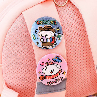Little Stationery | Huy Hiệu Cài Áo Puppy Hoạt Hình Dễ Thương | Badge Pin Cartoon Puppy Cute Trang Trí Túi Xách, Balo