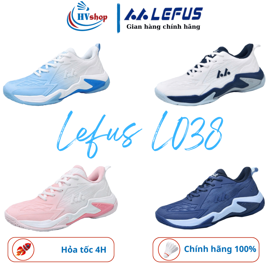 Giày cầu lông Lefus L038 chính hãng, thiết kế 06 màu sắc đặc biệt, đế giày cải tiến - HVShop