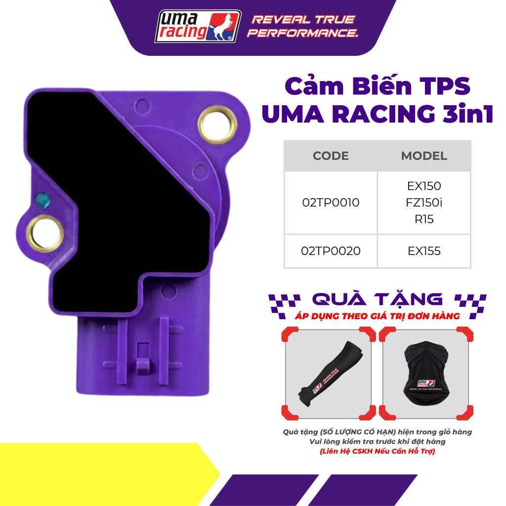 Cảm Biến TPS UMA Racing 3in1 – Throttle Position Sensor – Tăng Tốc – Hỗ Trợ ECU Tuning