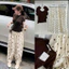 Set dài áo thun trơn q baggy hoa