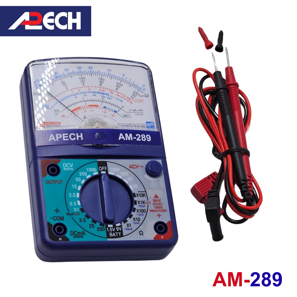 Đồng hồ vạn năng APECH AM-289 đo 1000V AC/DC cầu chì bảo vệ chống cháy