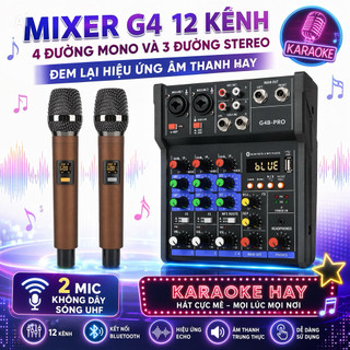 Mixer G4 Phiên Bản 12 Kênh, 4 Đường Mono Và 3 Đường Stereo, Đem Lại Hiệu Ứng Âm Thanh Xuất Sắc Nhất.