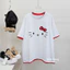 Áo phông 13DMZ hello kitty đính gấu bông viền đỏ
