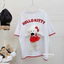 Áo phông 13DMZ hello kitty đính gấu bông viền đỏ