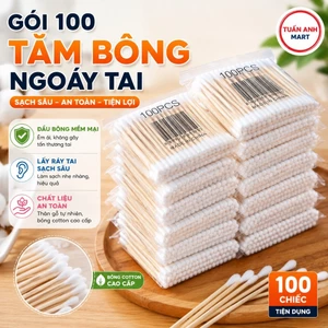 Combo 15 Gói 100 tăm bông ngoáy tai tiện lợi (1500 cái)