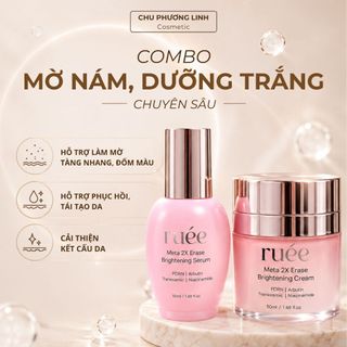 Combo Serum + Kem Nám Ruee Ver2 CB0318 – Xóa Mờ Nám, Tàn Nhang, Phục Hồi, Dưỡng Trắng Da Chuyên Sâu