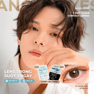 Lens 1 ngày Angel Eyes không màu, trong suốt | Có độ cận từ 1.00 đến 10.00