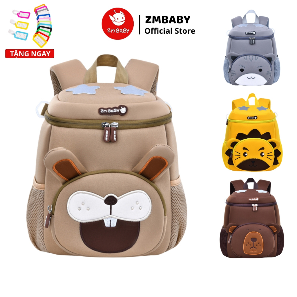 Balo cho bé học mẫu giáo, mầm non ZMBABY T3D-88 từ 1 đến 6 tuổi , siêu nhẹ, sức chứa lớn