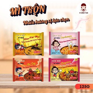 Mì trộn New Way nhiều hương vị 125g ăn liền chế biến đơn giản, sợi dai thơm ngon - Pi Hàng Thái