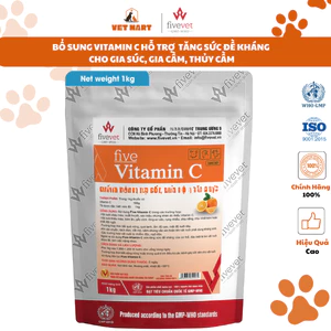 Five-Vitamin C hỗ trợ bổ sung vitamin c, hỗ trợ tăng sức đề kháng cho gia súc, gia cầm, thủy cầm 1Kg