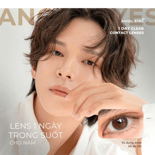 Lens 1 ngày Angel Eyes không màu, trong suốt | Có độ cận từ 1.00 đến 10.00