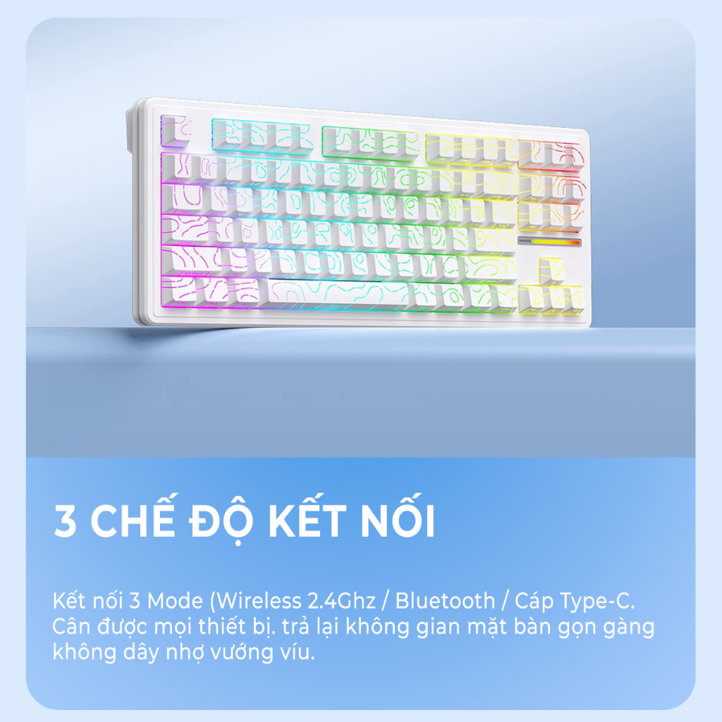 Bàn phím cơ Xinmeng M87 Lite - Bàn phím cơ layout TKL,  Led RGB, Pin 5000mAH, Bàn phím Hotswap 3 mode kết nối | BigBuy360 - bigbuy360.vn