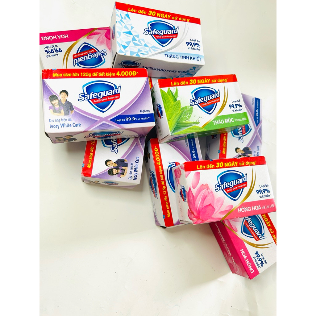 [Tặng 1 cục] COMBO 10 cục xà bông diệt khuẩn Safeguard nhập khẩu đủ hương