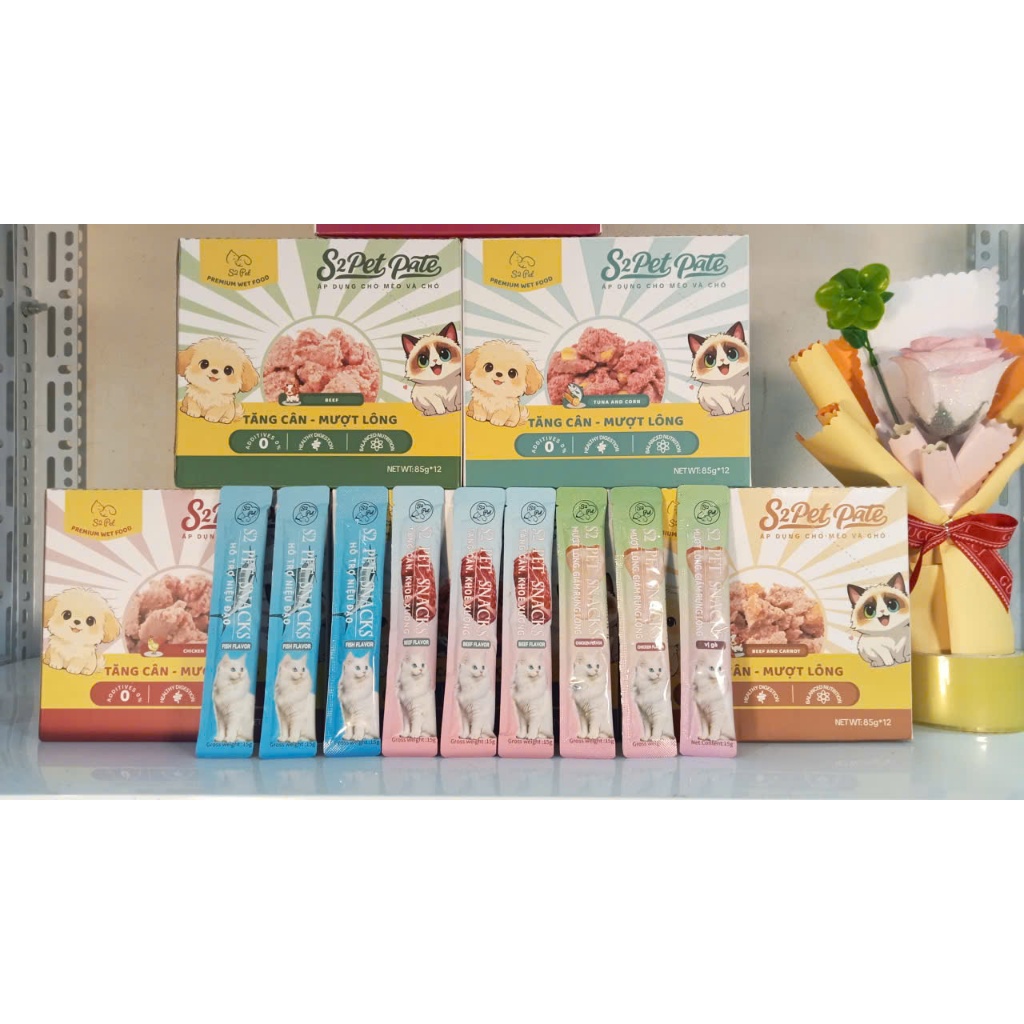 [COMBO 100 THANH] Tiết Kiệm Súp Thưởng Cho Mèo S2Pet 15g, Bổ Sung Dinh Dưỡng Cho Mèo