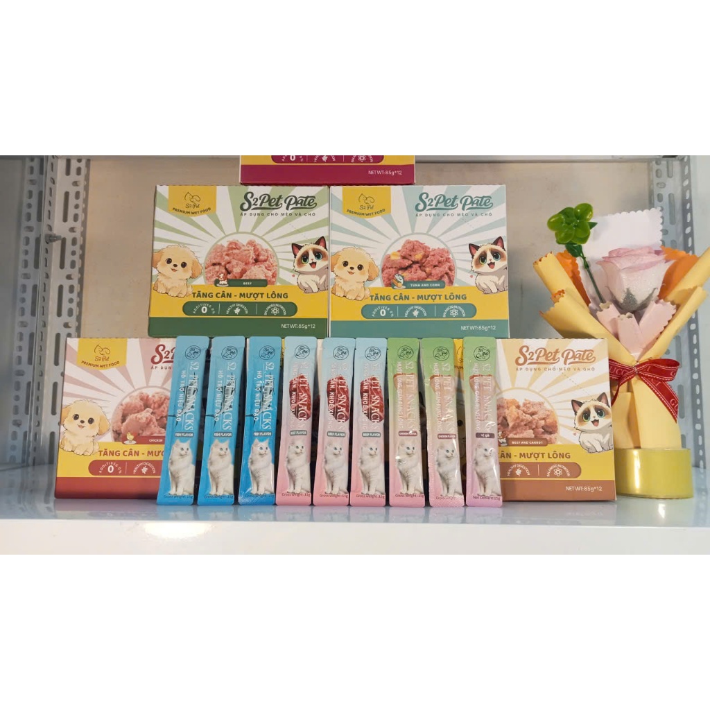 [COMBO 100 THANH] Tiết Kiệm Súp Thưởng Cho Mèo S2Pet 15g, Bổ Sung Dinh Dưỡng Cho Mèo