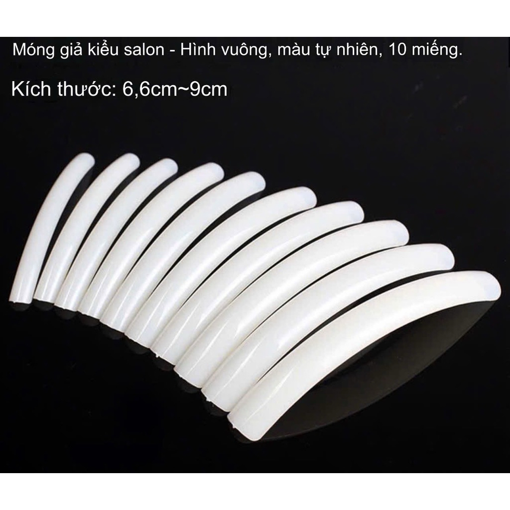 [ƯU ĐÃI SẢN PHẨM MỚI] Set 10 Móng Giả Thi Đấu Nhiều Size Phom Vuông