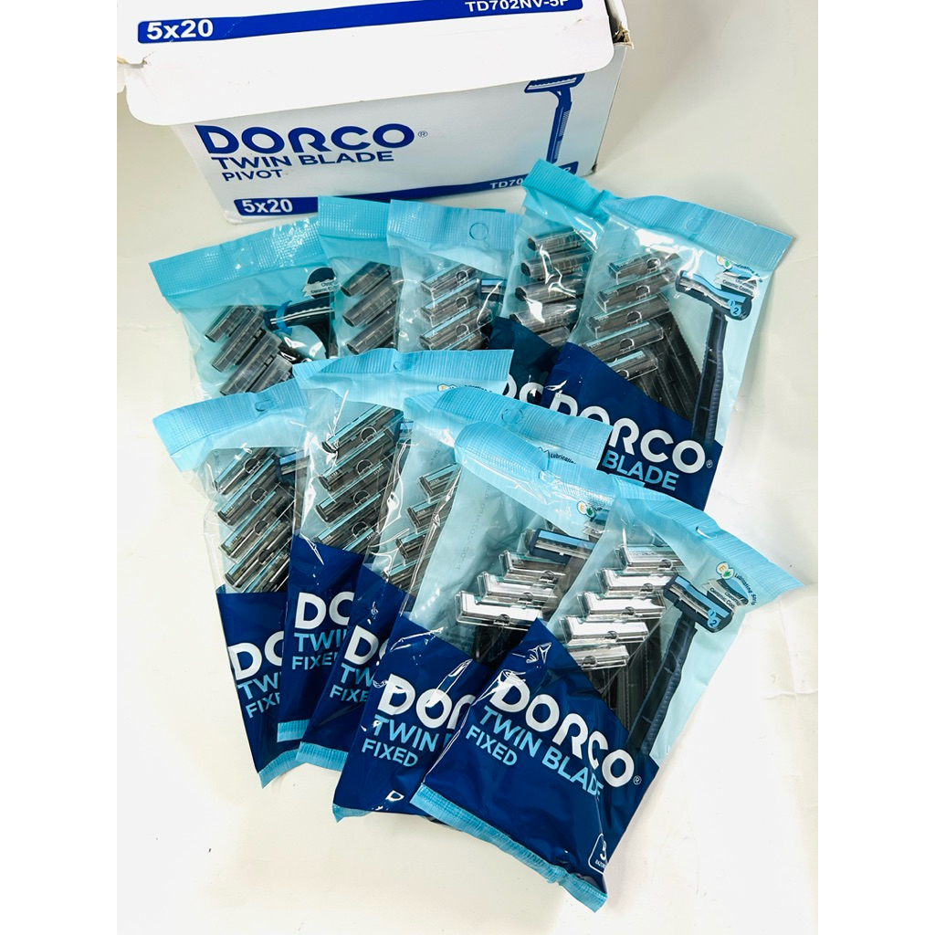 COMBO 50 cây Dorco Dao Cạo Râu Cao Mặt Twin Blade Pivot 5x20 TDT02NV-5P Chất Lượng cao