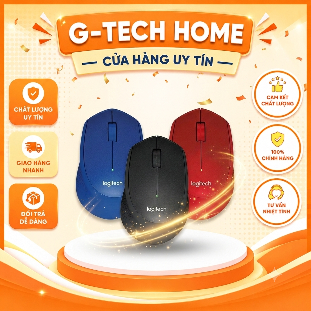 (TOP Bán Chạy) Chuột không dây Logitech M330 Silent Plus - Giảm ồn, USB, thuận tay phải, PC/ Laptop