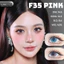 Lens mắt F35 Pink màu hồng light sáng viền đen nổi bật, size lớn - brand LUNA EYES