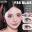 Lens mắt F35 Pink màu hồng light sáng viền đen nổi bật, size lớn - brand LUNA EYES